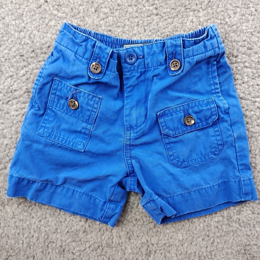 VTG Polo Ralph Lauren Cargo Shorts Blue Cotton Size 24m Toddler Boys